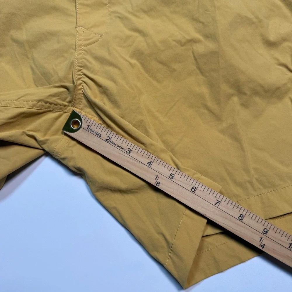J.Crew Mens Swim Trunks Mustard Yellow Mesh Lined Board Shorts Size 38